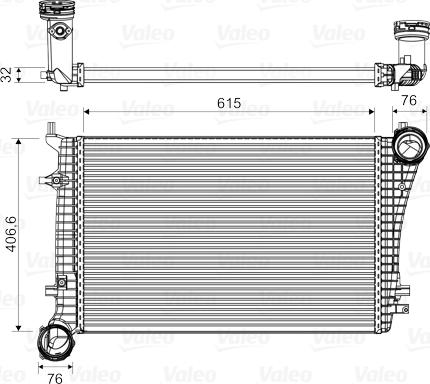 Valeo 818675 - Интеркулер, теплообменник турбины autospares.lv
