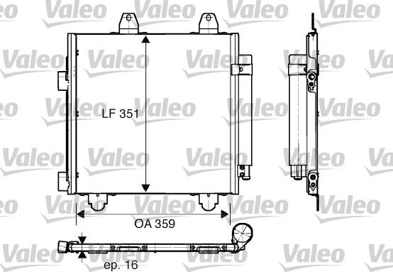 Valeo 818013 - Конденсатор кондиционера autospares.lv