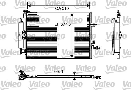 Valeo 818165 - Конденсатор кондиционера autospares.lv