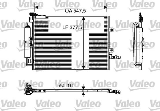 Valeo 818166 - Конденсатор кондиционера autospares.lv