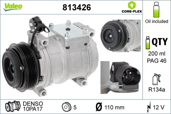 Valeo 813426 - Компрессор кондиционера autospares.lv