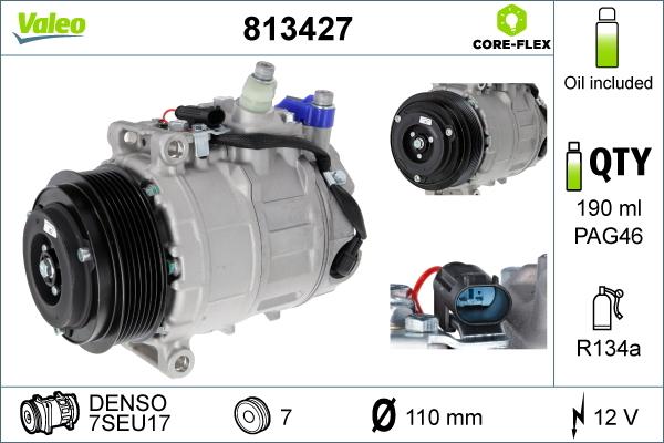 Valeo 813427 - Компрессор кондиционера autospares.lv