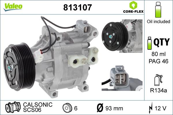 Valeo 813107 - Компрессор кондиционера autospares.lv