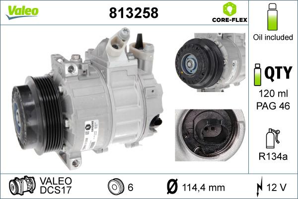 Valeo 813258 - Компрессор кондиционера autospares.lv