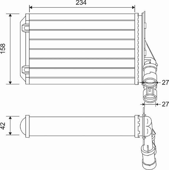 Valeo 812044 - Радиатор, охлаждение двигателя autospares.lv