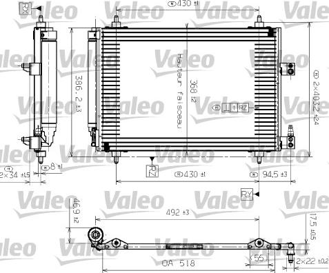 Valeo 817464 - Конденсатор кондиционера autospares.lv