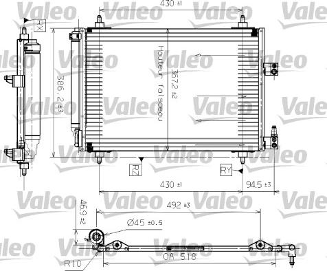 Valeo 817465 - Конденсатор кондиционера autospares.lv