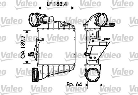 Valeo 817558 - Интеркулер, теплообменник турбины autospares.lv