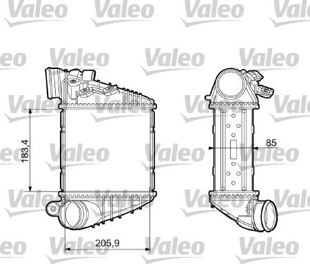 Valeo 817653 - Интеркулер, теплообменник турбины autospares.lv