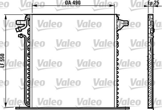 Valeo 817011 - Конденсатор кондиционера autospares.lv