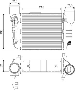 Valeo 817867 - Интеркулер, теплообменник турбины autospares.lv
