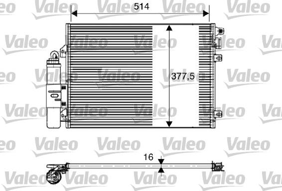 Valeo 817827 - Конденсатор кондиционера autospares.lv