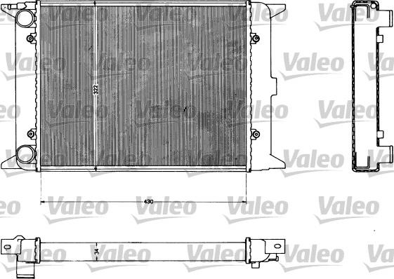 Valeo 883419 - Радиатор, охлаждение двигателя autospares.lv