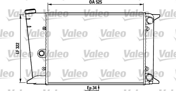 Valeo 883437 - Радиатор, охлаждение двигателя autospares.lv