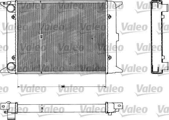 Valeo 883422 - Радиатор, охлаждение двигателя autospares.lv