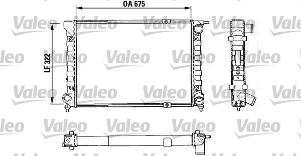 Valeo 883849 - Радиатор, охлаждение двигателя autospares.lv