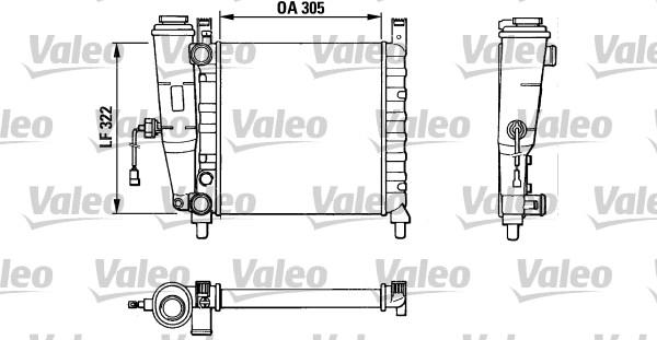 Valeo 883826 - Радиатор, охлаждение двигателя autospares.lv