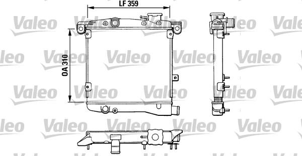 Valeo 883799 - Радиатор, охлаждение двигателя autospares.lv