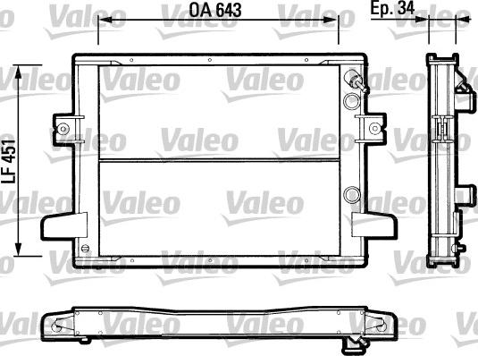 Valeo 883787 - Радиатор, охлаждение двигателя autospares.lv