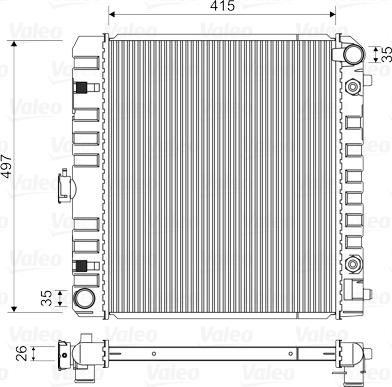 Valeo 883778 - Радиатор, охлаждение двигателя autospares.lv