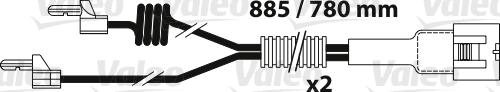 Valeo 882341 - Сигнализатор, износ тормозных колодок autospares.lv