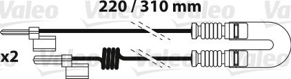 Valeo 882339 - Сигнализатор, износ тормозных колодок autospares.lv