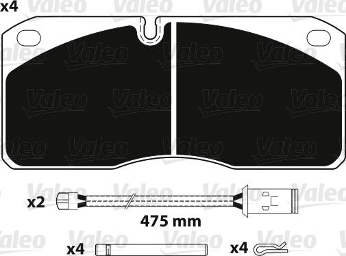 Valeo 882258 - Тормозные колодки, дисковые, комплект autospares.lv