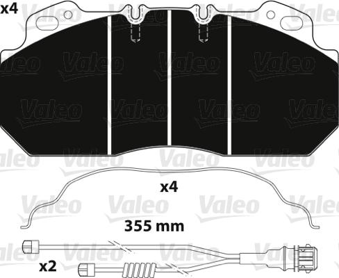 Valeo 882217 - Тормозные колодки, дисковые, комплект autospares.lv