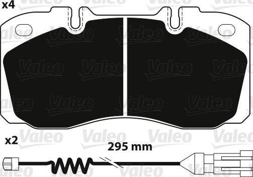 Valeo 882234 - Тормозные колодки, дисковые, комплект autospares.lv