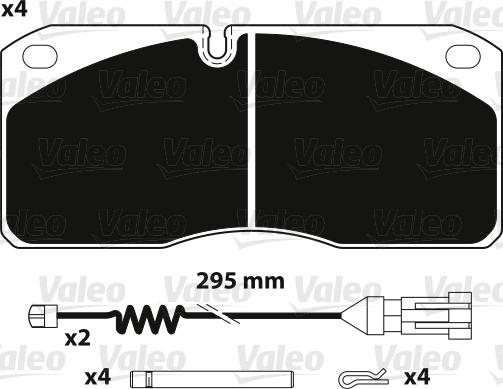 Valeo 882236 - Тормозные колодки, дисковые, комплект autospares.lv