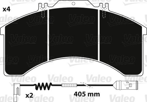 Valeo 882231 - Тормозные колодки, дисковые, комплект autospares.lv