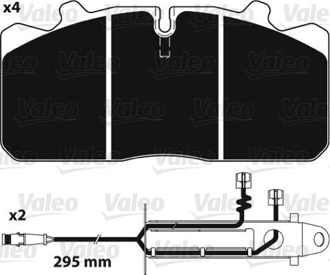 Valeo 882238 - Тормозные колодки, дисковые, комплект autospares.lv