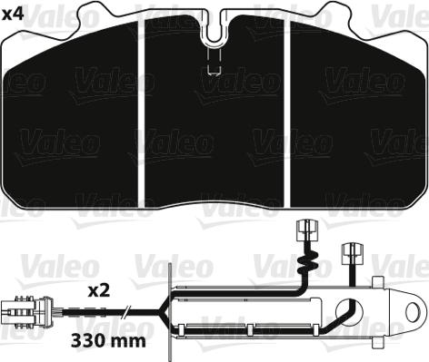 Valeo 882229 - Тормозные колодки, дисковые, комплект autospares.lv