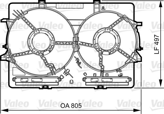 Valeo 820757 - Кронштейн, вентилятор радиатора autospares.lv