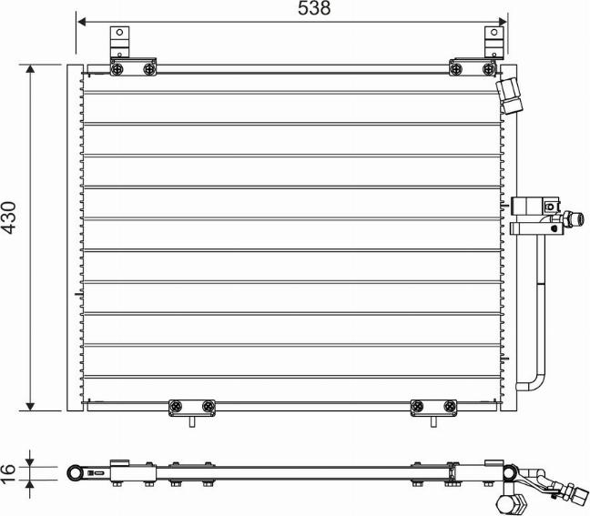 Valeo 822740 - Конденсатор кондиционера autospares.lv