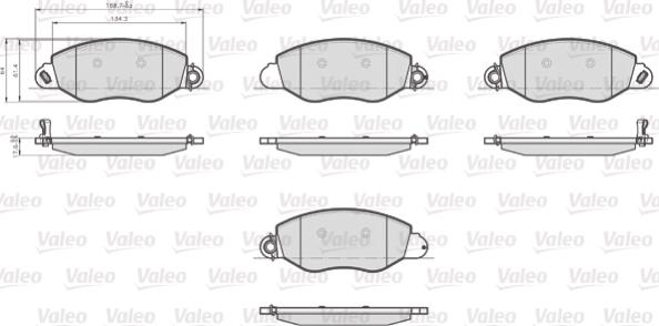 Valeo 873577 - Тормозные колодки, дисковые, комплект autospares.lv