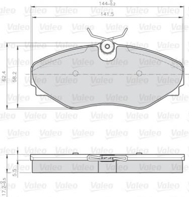 Valeo 873099 - Тормозные колодки, дисковые, комплект autospares.lv