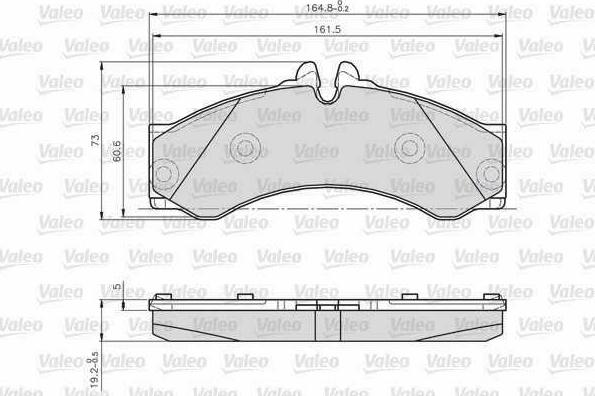 Valeo 873153 - Тормозные колодки, дисковые, комплект autospares.lv