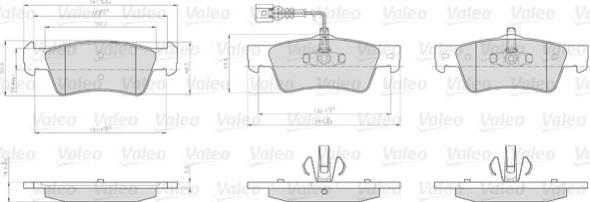 Valeo 873367 - Тормозные колодки, дисковые, комплект autospares.lv