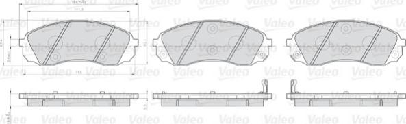 Valeo 872597 - Тормозные колодки, дисковые, комплект autospares.lv