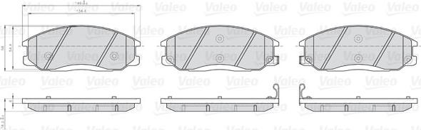 Valeo 872569 - Тормозные колодки, дисковые, комплект autospares.lv