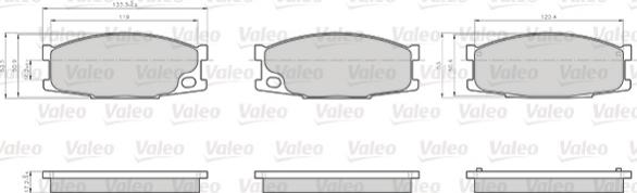 Valeo 872501 - Тормозные колодки, дисковые, комплект autospares.lv