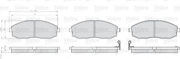 Valeo 872537 - Тормозные колодки, дисковые, комплект autospares.lv