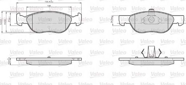 Valeo 872576 - Тормозные колодки, дисковые, комплект autospares.lv