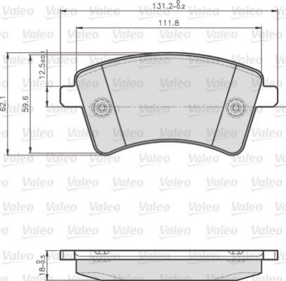 Valeo 872693 - Тормозные колодки, дисковые, комплект autospares.lv