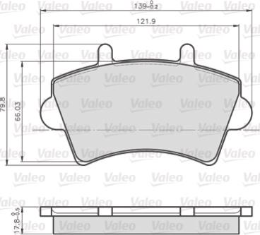 Valeo 872613 - Тормозные колодки, дисковые, комплект autospares.lv