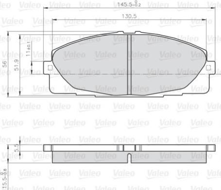 Valeo 872680 - Тормозные колодки, дисковые, комплект autospares.lv