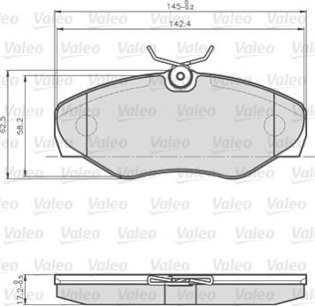 Valeo 872099 - Тормозные колодки, дисковые, комплект autospares.lv