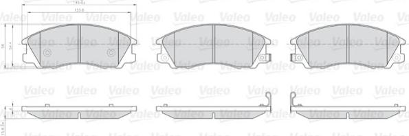 Valeo 872059 - Тормозные колодки, дисковые, комплект autospares.lv