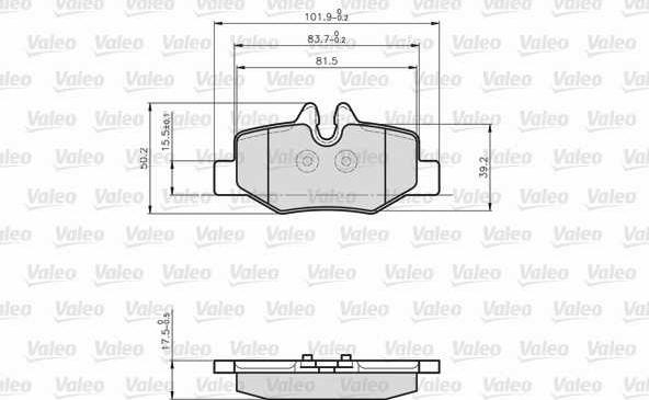 Valeo 872008 - Тормозные колодки, дисковые, комплект autospares.lv